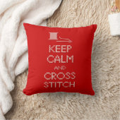 保Calm Cross Stitch枕 クッション (ブランケット)