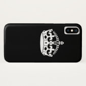 保Calm Crownデザインオン無地のブラック Case-Mate iPhoneケース (裏面(横))