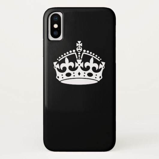 保Calm Crownデザインオン無地のブラック Case-Mate iPhoneケース (裏面)