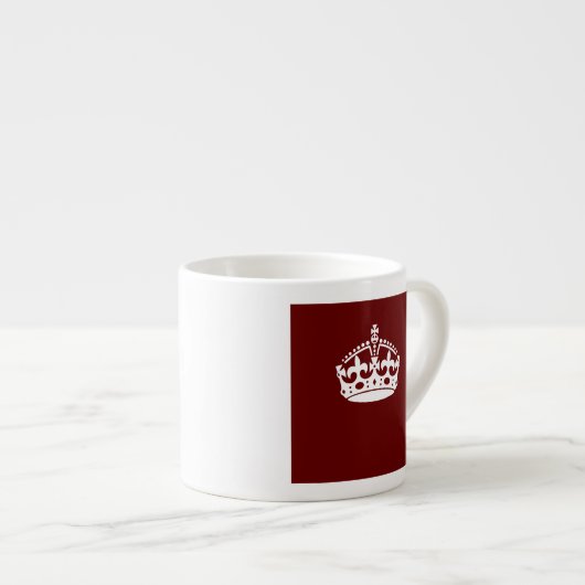保Calm Crown Burgundy Red Accent エスプレッソカップ (正面右)