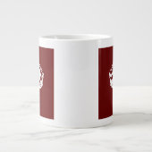 保Calm Crown Burgundy Red Accent ジャンボコーヒーマグカップ (正面)