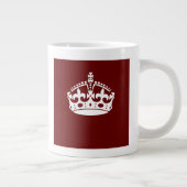 保Calm Crown Burgundy Red Accent ジャンボコーヒーマグカップ (右)