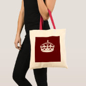 保Calm Crown Burgundy Red Accent トートバッグ (正面(商品))