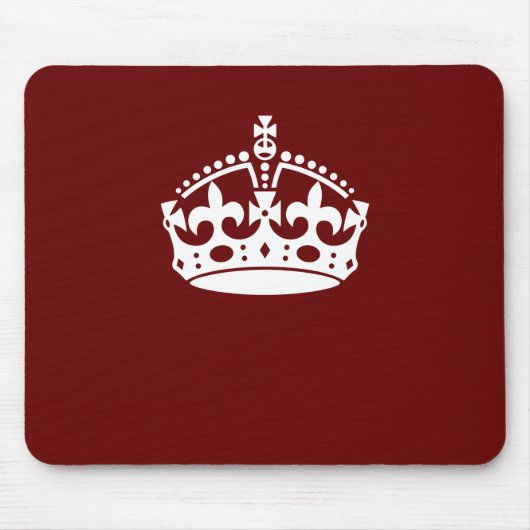 保Calm Crown Burgundy Red Accent マウスパッド (正面)