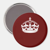 保Calm Crown Burgundy Red Accent マグネット (正面/裏面)