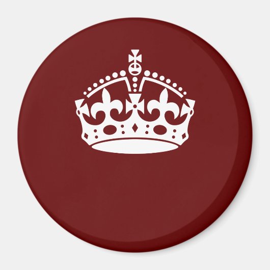 保Calm Crown Burgundy Red Accent マグネット (正面)