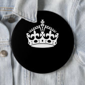保Calm Crown on無地の Black 缶バッジ (インサイチュ)