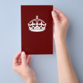 保Calm Crown on Burgundy Red Decor チラシ (ハンドル)