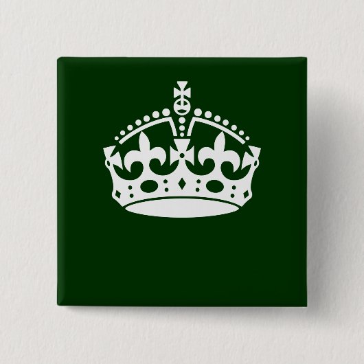 保CALM CROWN on Forest Greenこカスタマイズこ 缶バッジ (正面)