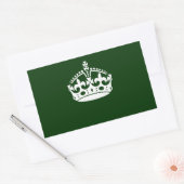 保CALM CROWN on Forest Greenこカスタマイズこ 長方形シール (封筒)