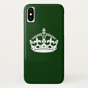 保CALM CROWN on Forest Greenこカスタマイズこ iPhone X ケース