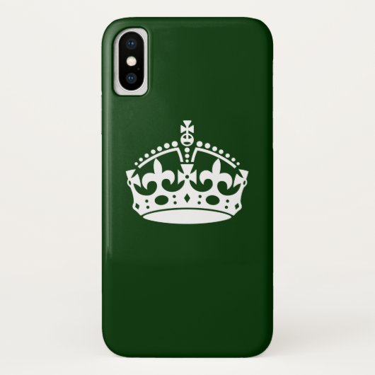 保CALM CROWN on Forest Greenこカスタマイズこ Case-Mate iPhoneケース (裏面)