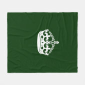 保Calm Crown on Forest Green フリースブランケット (正面(横))