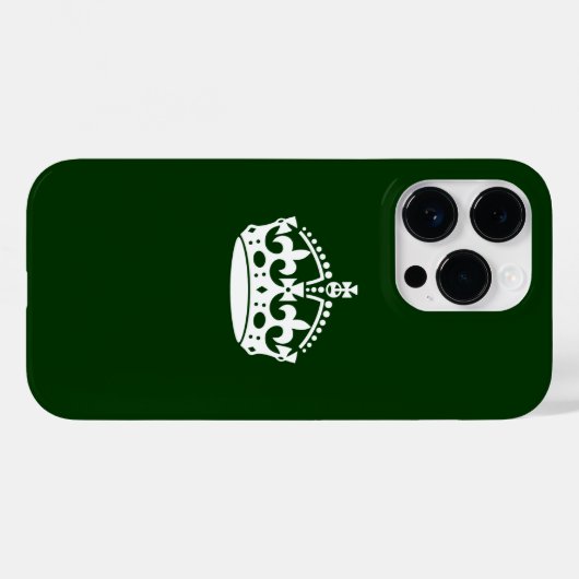 保Calm Crown on Forest Green Case-Mate iPhoneケース (裏面 (横))
