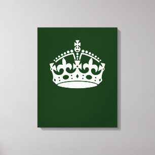 保Calm Crown on Green Decor キャンバスプリント