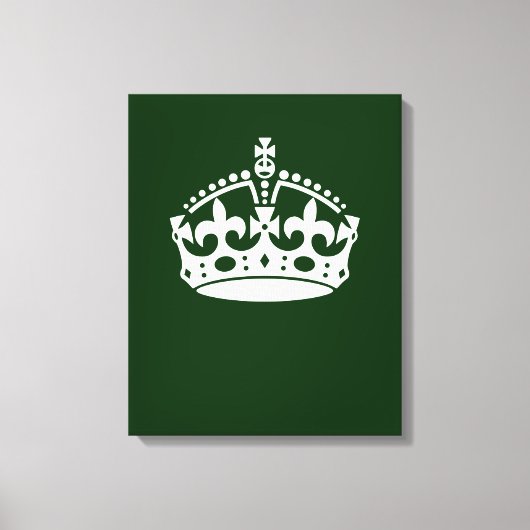 保Calm Crown on Green Decor キャンバスプリント (正面)