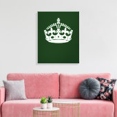保Calm Crown on Green Decor キャンバスプリント (インサイチュ (リビング))