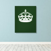 保Calm Crown on Green Decor キャンバスプリント (インサイチュ (ウッドフロア))