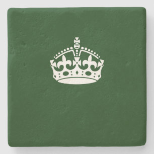 保Calm Crown on Green Decor ストーンコースター