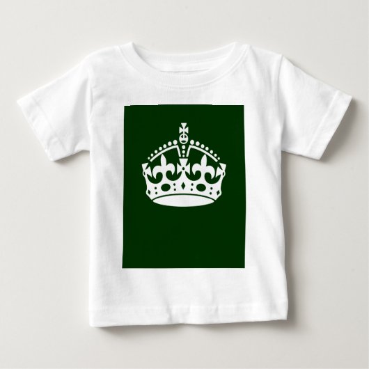 保Calm Crown on Green Decor ベビーTシャツ (正面)