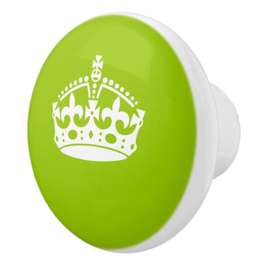 保Calm Crown on Lime Green Customizable セラミックノブ (右)