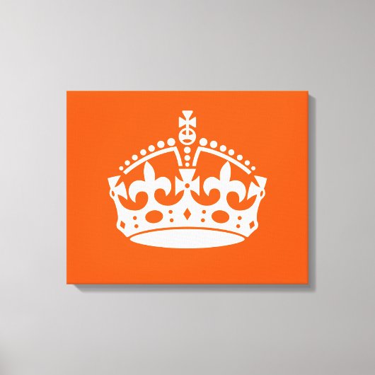 保CALM CROWN on Orangeこカスタマイズこ キャンバスプリント (正面)