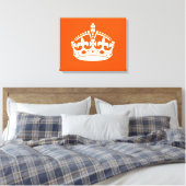 保CALM CROWN on Orangeこカスタマイズこ キャンバスプリント (インサイチュ (寝室))