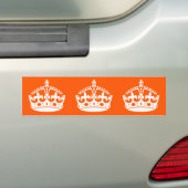 保CALM CROWN on Orangeカスタマイズ it バンパーステッカー (車上)