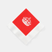 保CALM CROWN SYMBOL on Fire Redカスタマイズ it 縁ありカクテルナプキン (角)