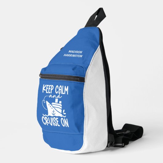 保Calm & Cruise On名前をカスタムする&カラー スリングバッグ (右コーナー)