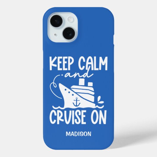 保Calm & Cruise On名前をカスタムする&カラー Case-Mate iPhoneケース (裏面)