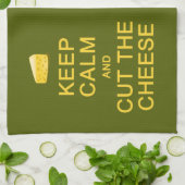 保Calm & Cut The Cheeseカスタム kitchen towels キッチンタオル (折り畳み)