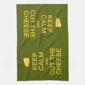 保Calm & Cut The Cheeseカスタム kitchen towels キッチンタオル (縦)