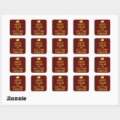 保Calm & Cut The Cheese stickers スクエアシール (シート)
