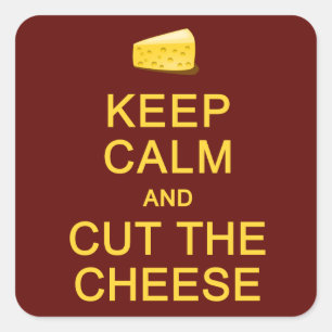 保Calm & Cut The Cheese stickers スクエアシール