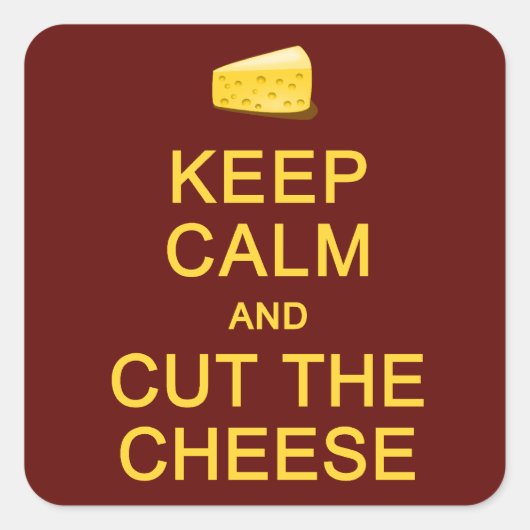 保Calm & Cut The Cheese stickers スクエアシール (正面)