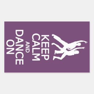 保Calm & Dance Onカスタムカラーステッカー 長方形シール