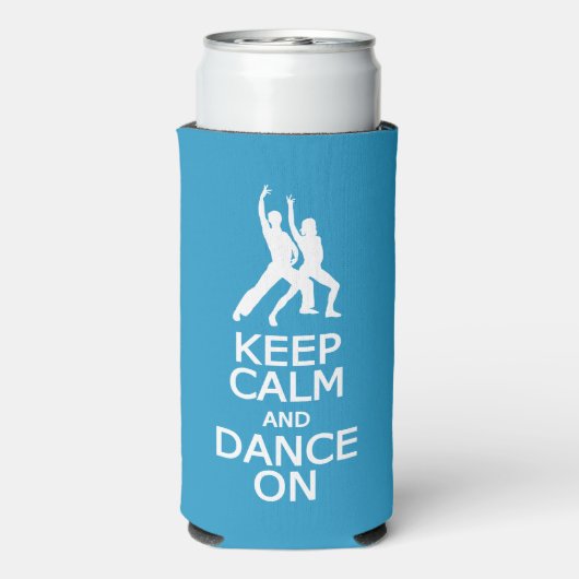 保Calm & Dance On名前をカスタムする&カラー スリム缶クーラー (Seltzer裏面)