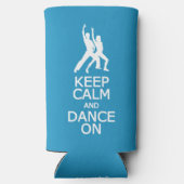 保Calm & Dance On名前をカスタムする&カラー スリム缶クーラー (裏面)