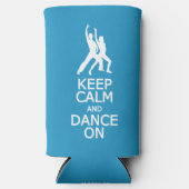 保Calm & Dance On名前をカスタムする&カラー スリム缶クーラー (正面)