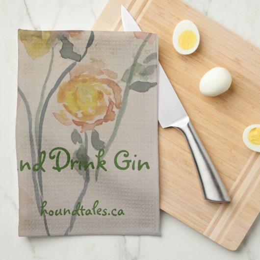 保Calm Drink Gin Kitchen Tool キッチンタオル (四つ折り)