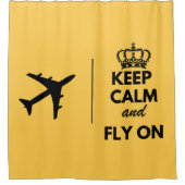 保Calm & Fly On, おもしろいシンプル Welcome シャワーカーテン (正面)