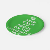 保Calm Focusメリークリスマスパーティーツリー ペーパープレート (アングル)