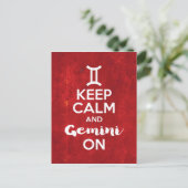 保Calm Gemini On誕生日占星術 ポストカード (スタンド正面)