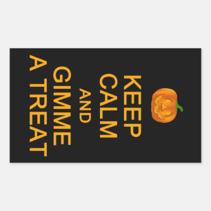 保Calm & Gimme a Treat stickers 長方形シール