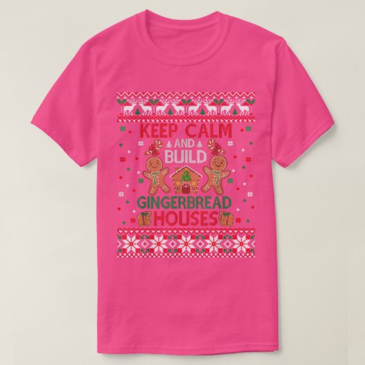 保Calm Gingerbread Housesベーキング Tシャツ (デザイン正面)