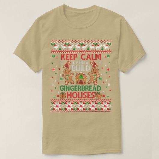 保Calm Gingerbread Housesベーキング Tシャツ (デザイン正面)
