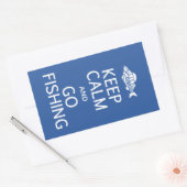 保Calm & Go魚釣りシール 長方形シール (封筒)