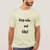 保CALM&GOLF引用文男性用Tシャツ Tシャツ (正面)