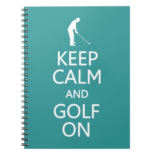 保Calm & Golf Onカラーカスタムノート ノートブック (正面)